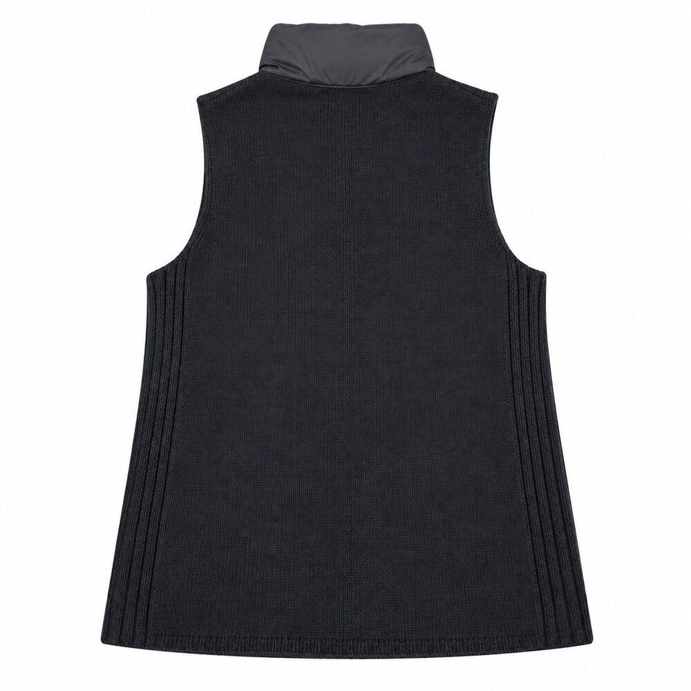 Eileen Fisher Gray 100% Merino Wool Sleeveless Sweater Vest Jacket Women Size M - Picture 6 of 7